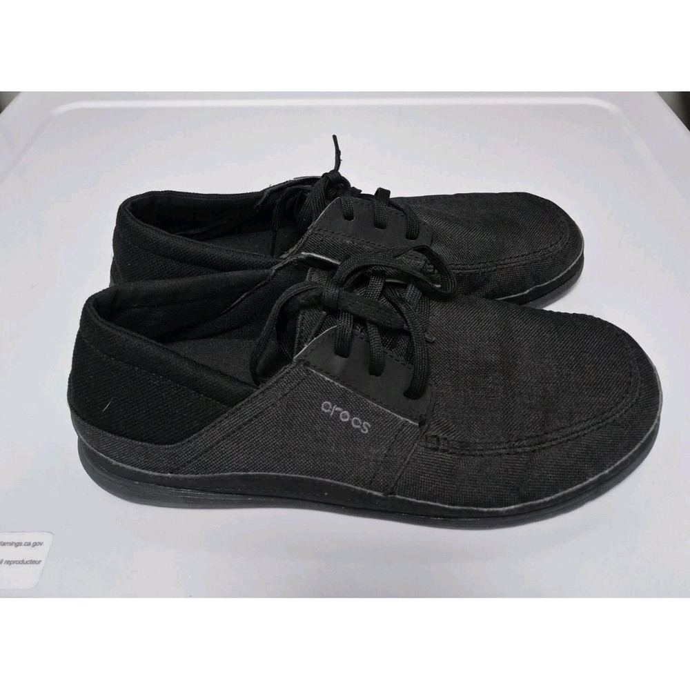CROCS SANTA CRUZ PLAYA Lace Up Mens Shoes - Size US 13 M Minimalist Black